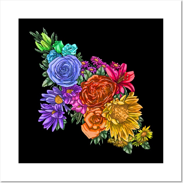 Rainbow Blooming Wall Art by Art by Veya